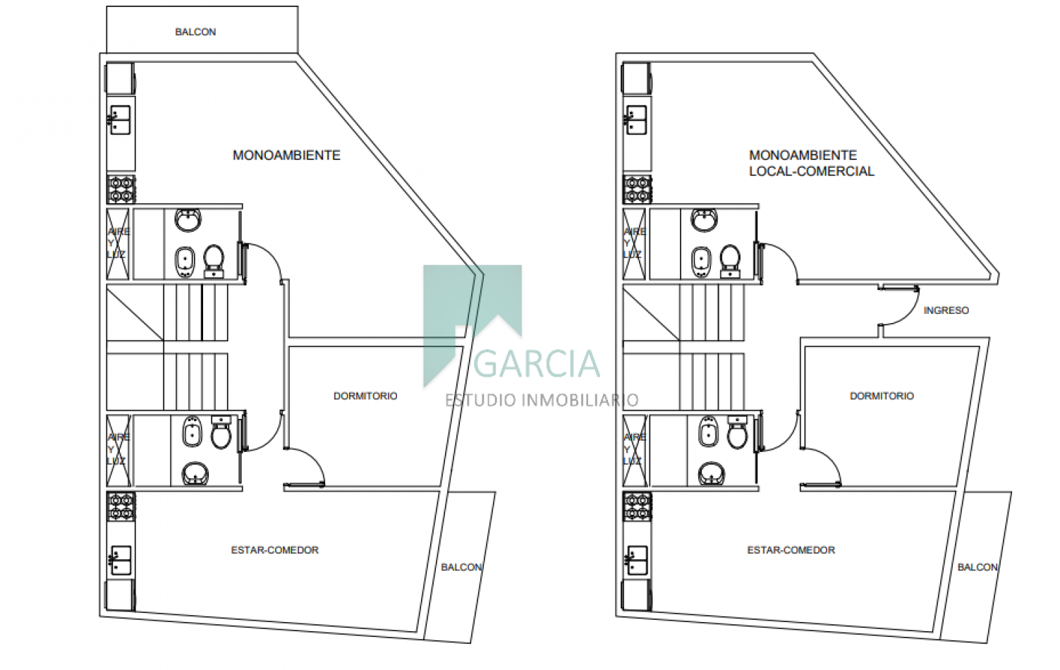 Vendo dpto de 1 dormitorio, monoambiente y local de Pozo en zona Centro!